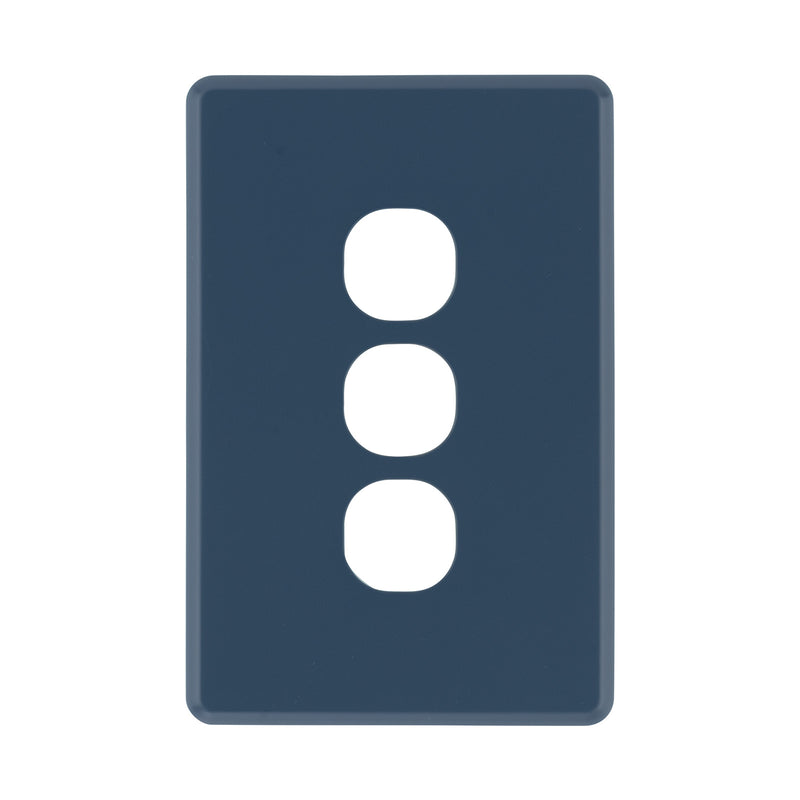 DETA Midnight Navy S-Line 3 Gang Switch Cover Plate