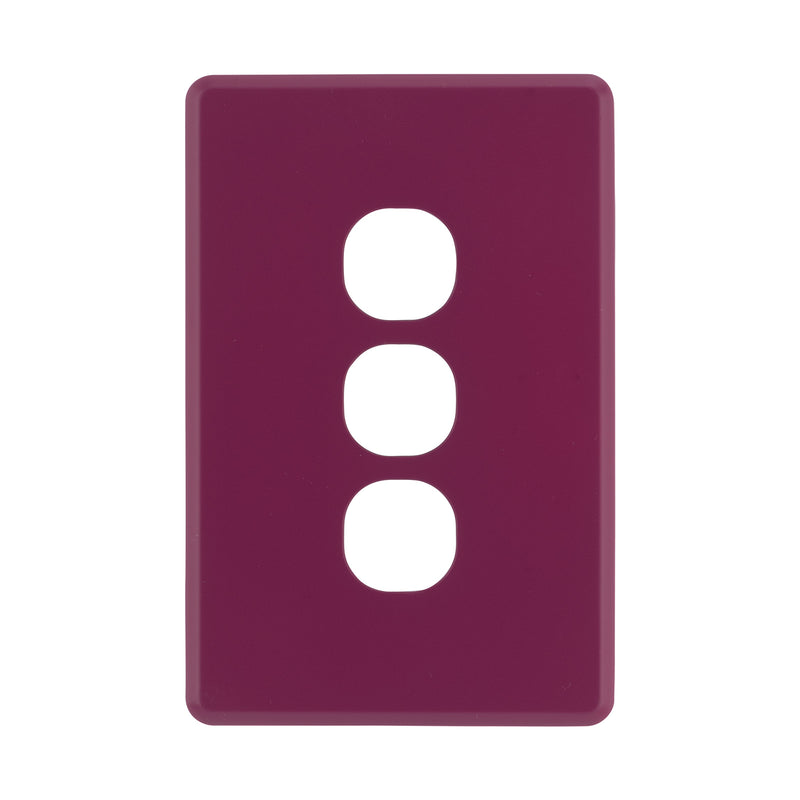 DETA Orchid Flower S-Line 3 Gang Switch Cover Plate