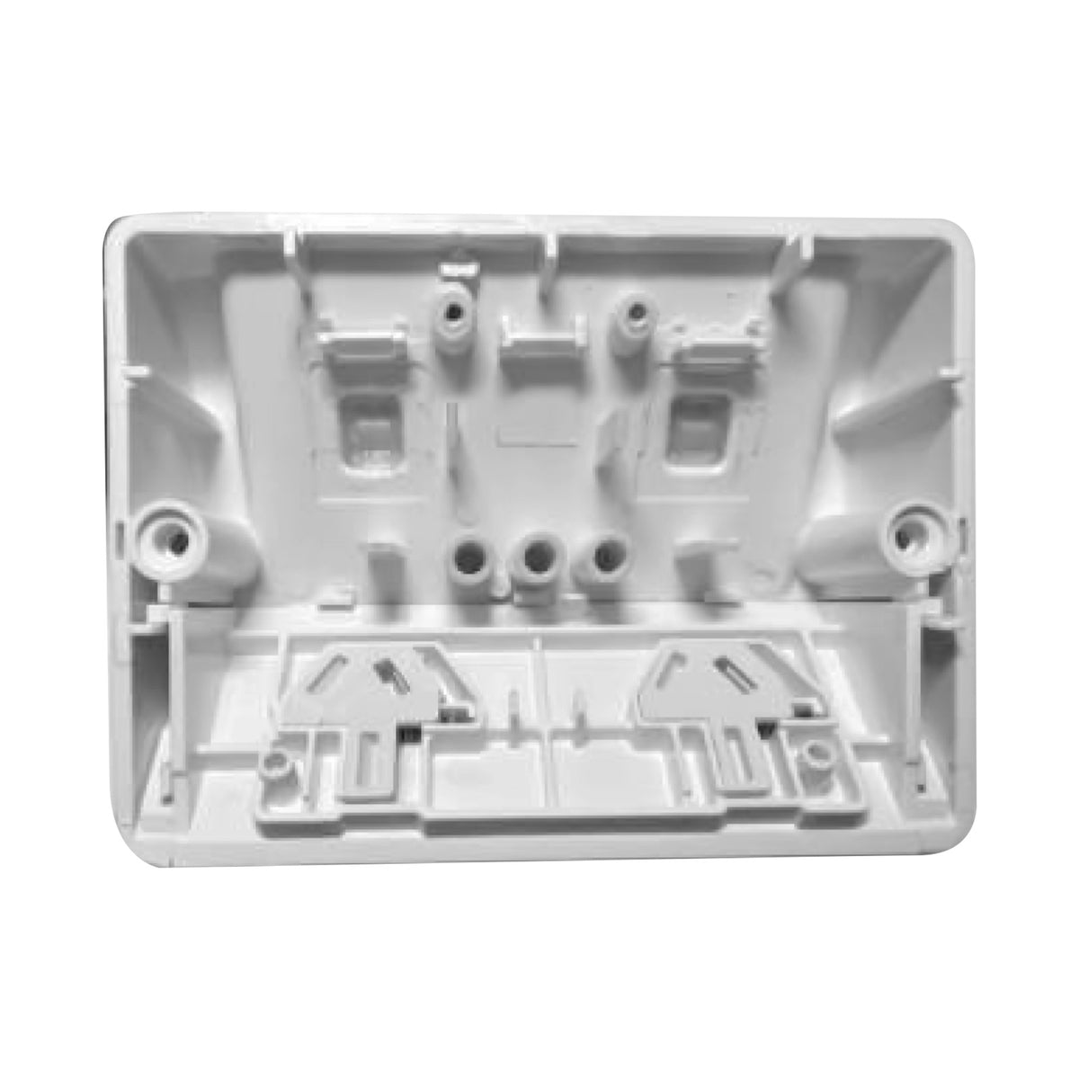 Outdoor Powerpoint Bracket DETA Outdoor Double PowerPoint with Shallow Mounting Box And Bracket