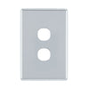DETA Polished Chrome S-Line 2 Gang Switch Cover Plate