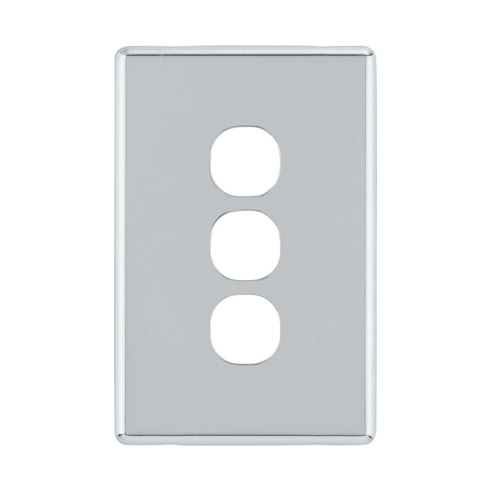 DETA Polished Chrome S-Line 3 Gang Switch Cover Plate