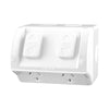 DETA Rhodium Double Outdoor Plated PowerPoint  Outlet