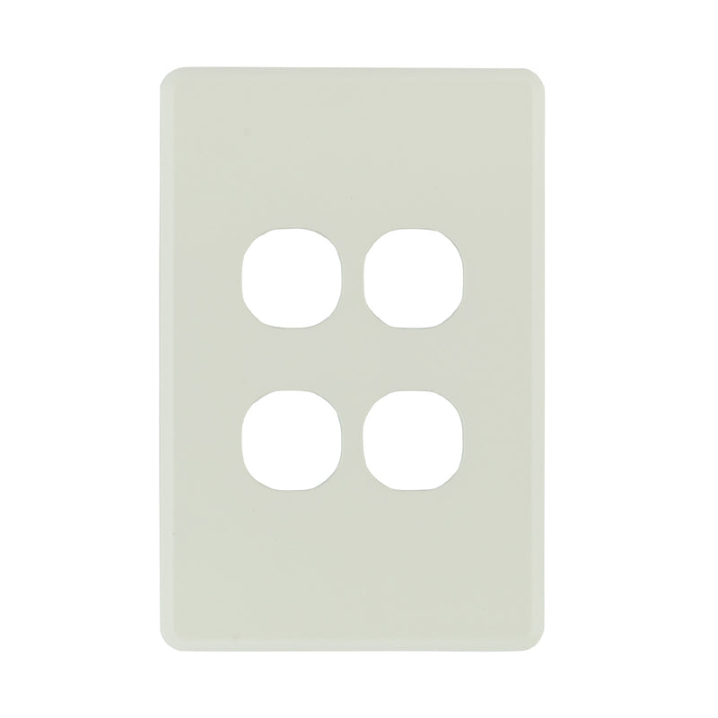 DETA S-Line Antique White 4 Gang Switch Cover Plate