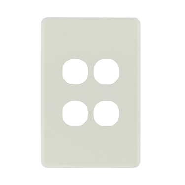 DETA S-Line Antique White 4 Gang Switch Cover Plate