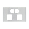 DETA S-Line Double Brushed Aluminium PowerPoint Cover Plate