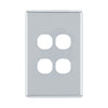 DETA S-Line Polished Chrome 4 Gang Switch Cover Plate