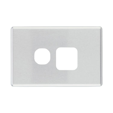 DETA S-Line Single Brushed Aluminium PowerPoint Cover Plate