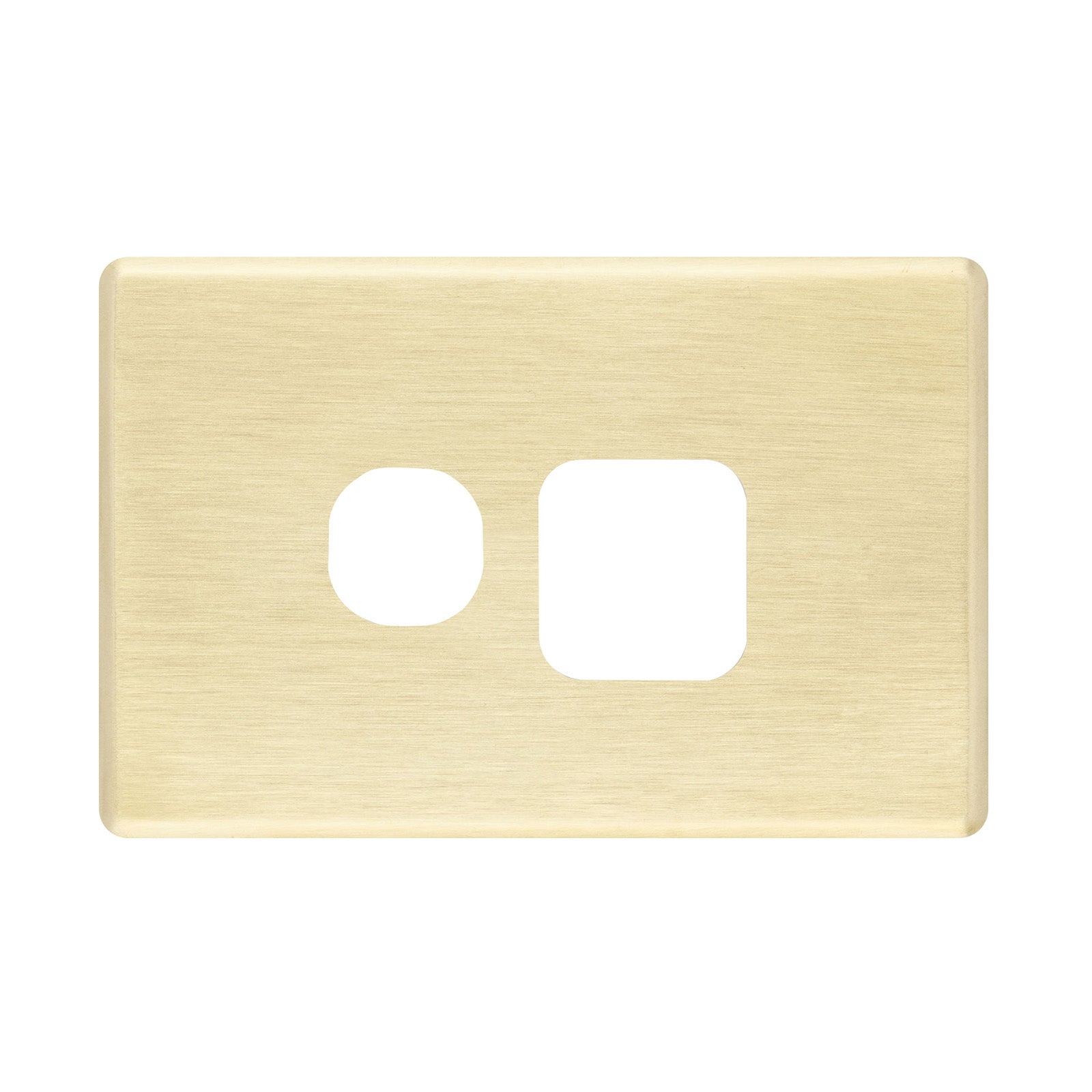 DETA S-Line Single Brushed Gold Finish PowerPoint Cover Plate