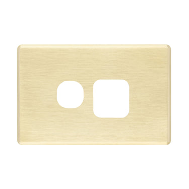 DETA S-Line Single Brushed Gold Finish PowerPoint Cover Plate