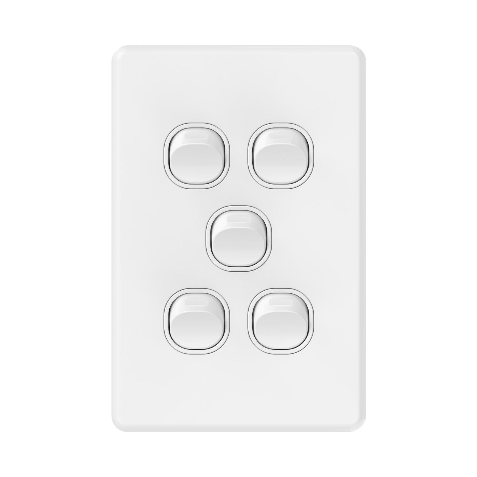 DETA S-line Five Gang Vertical Wall Switch