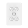 DETA S-line Five Gang Vertical Wall Switch