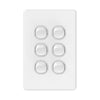DETA S-line Six Gang Vertical Wall Switch