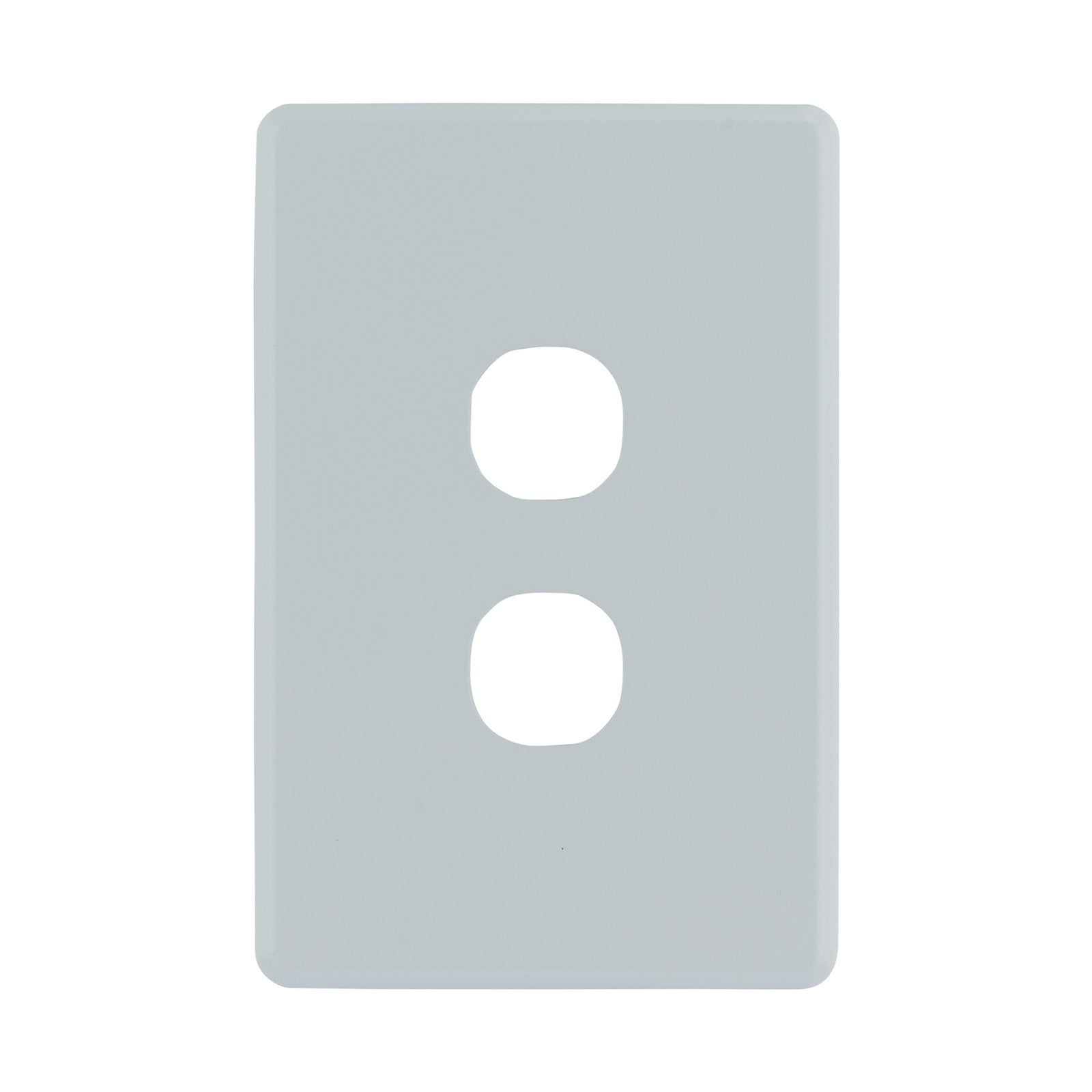 DETA Soft Grey S-Line 2 Gang Switch Cover Plate