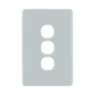 DETA Soft Grey S-Line 3 Gang Switch Cover Plate