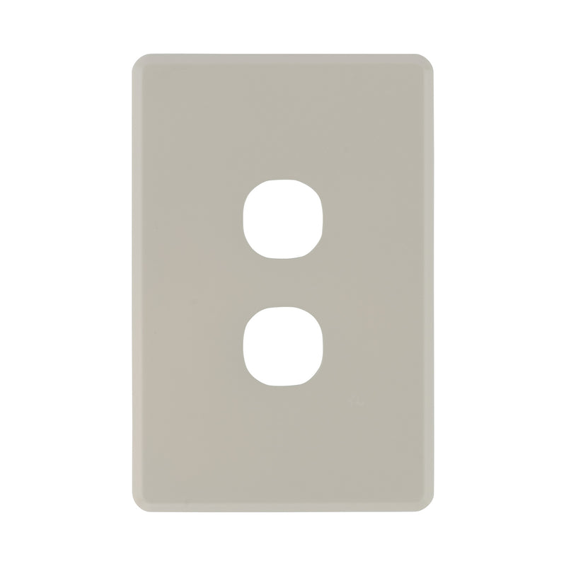 DETA Stone Taupe S-Line 2 Gang Switch Cover Plate