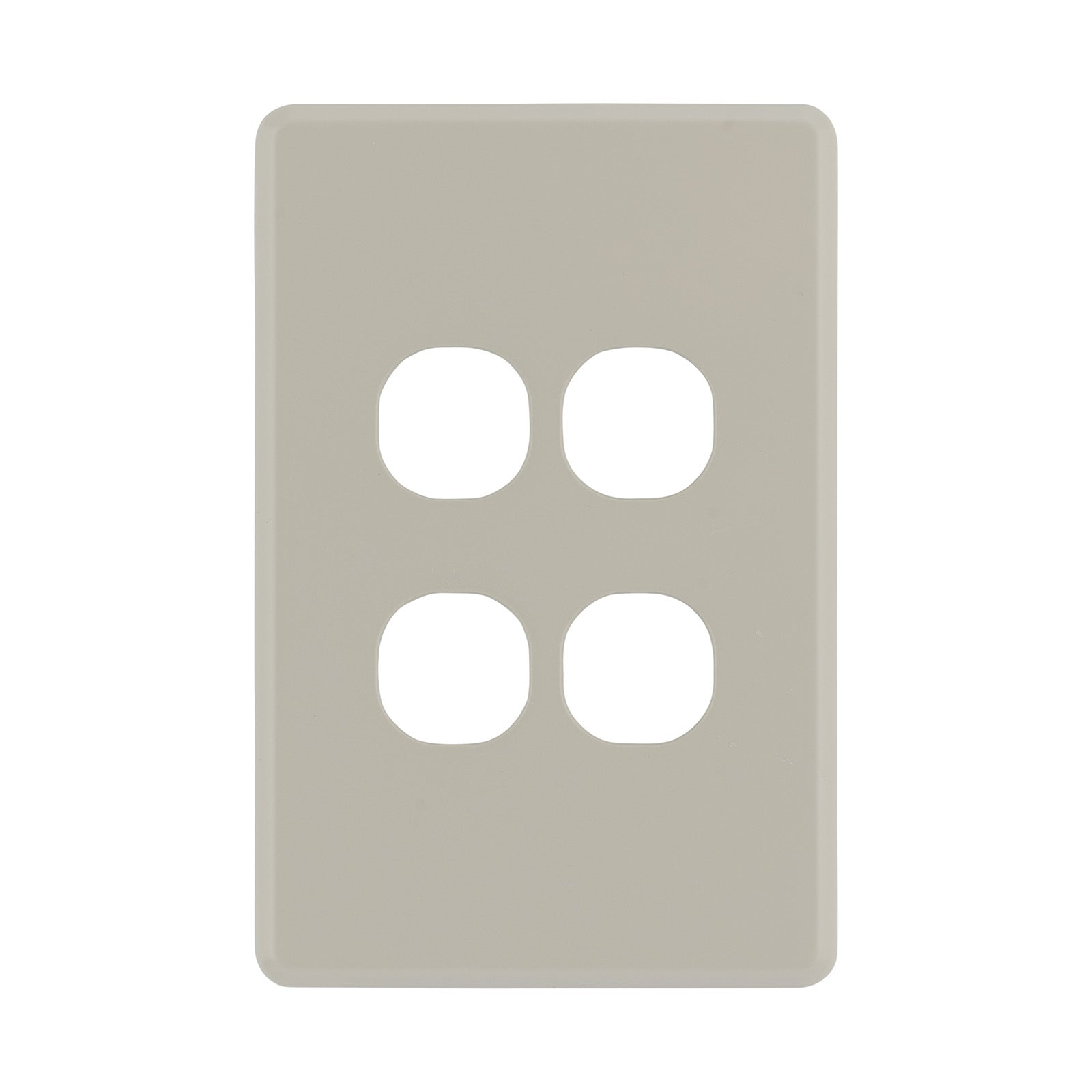 DETA Stone Taupe S-Line 4 Gang Switch Cover Plate