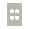 DETA Stone Taupe S-Line 4 Gang Switch Cover Plate