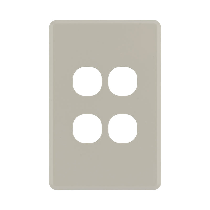 DETA Stone Taupe S-Line 4 Gang Switch Cover Plate