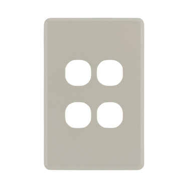 DETA Stone Taupe S-Line 4 Gang Switch Cover Plate