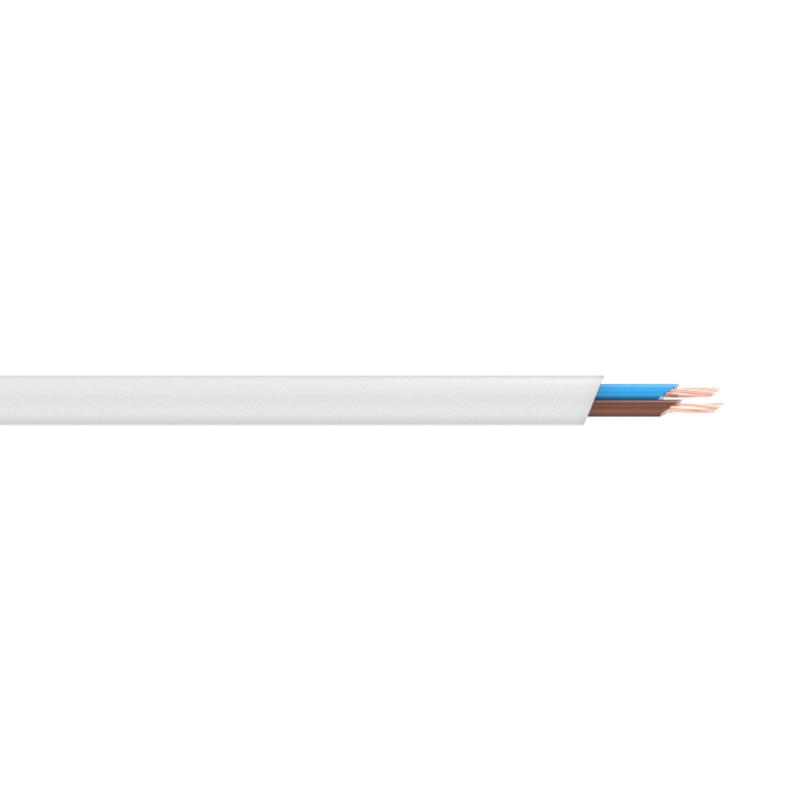 DETA White 5m 0.75mm² 2-Core Cable