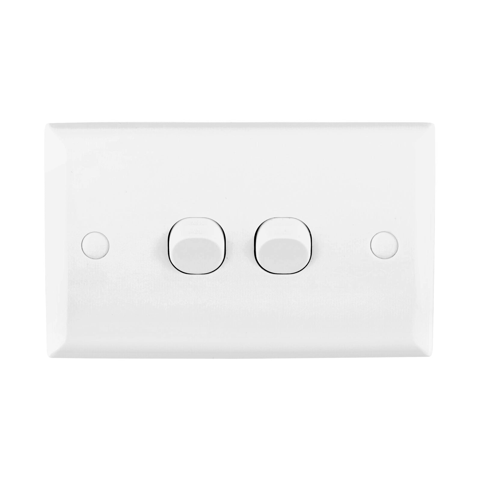 DETA White Double Solid Plate Switch