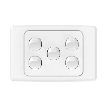 DETA White Five Gang Switch