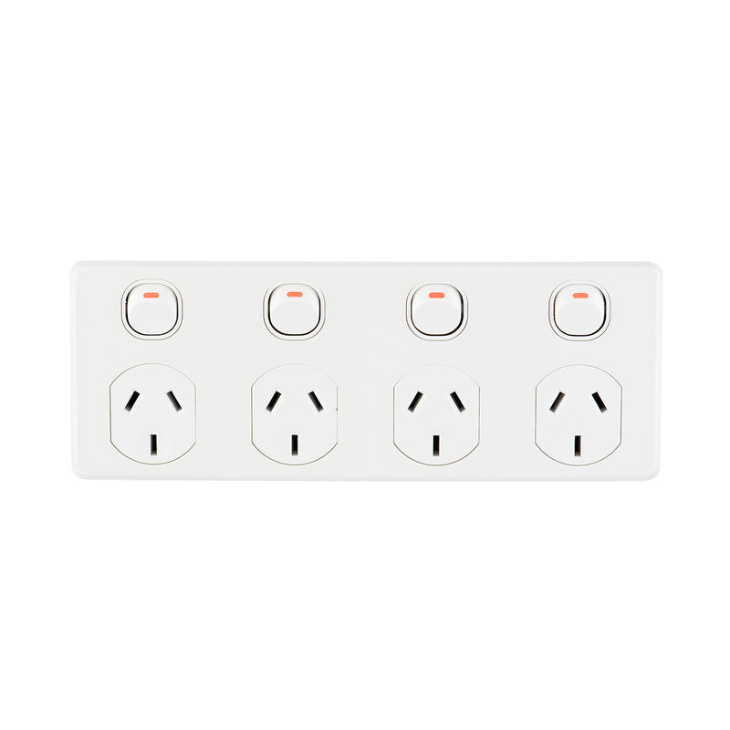 DETA White Four Outlet PowerPoint