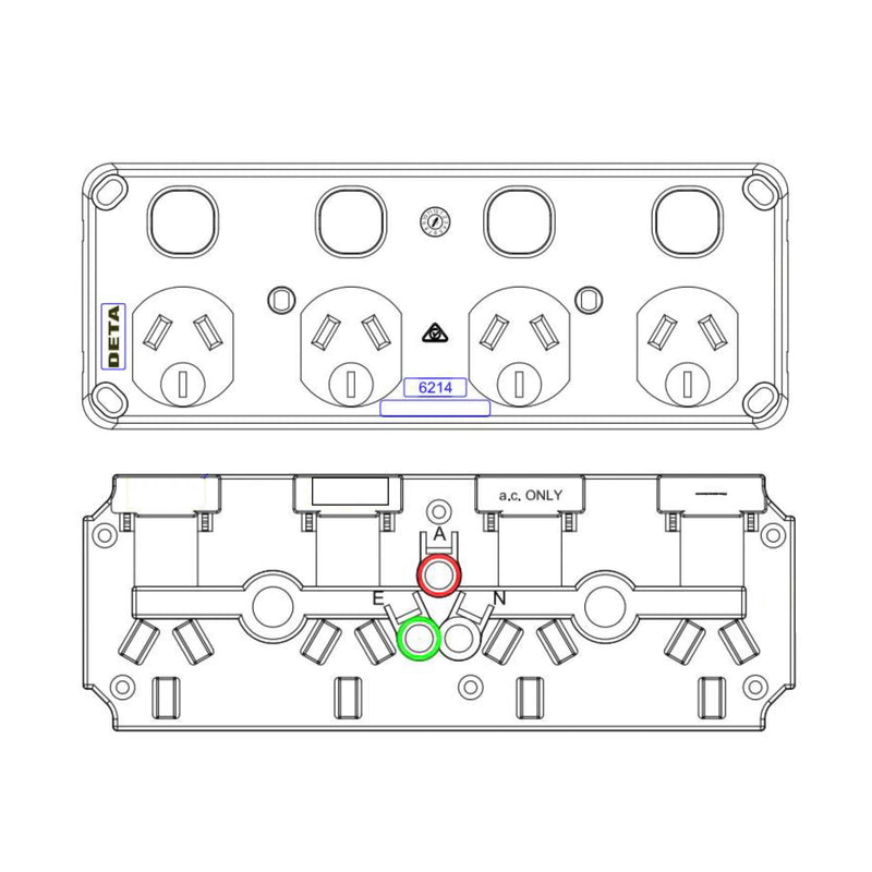DETA White Four Outlet PowerPoint
