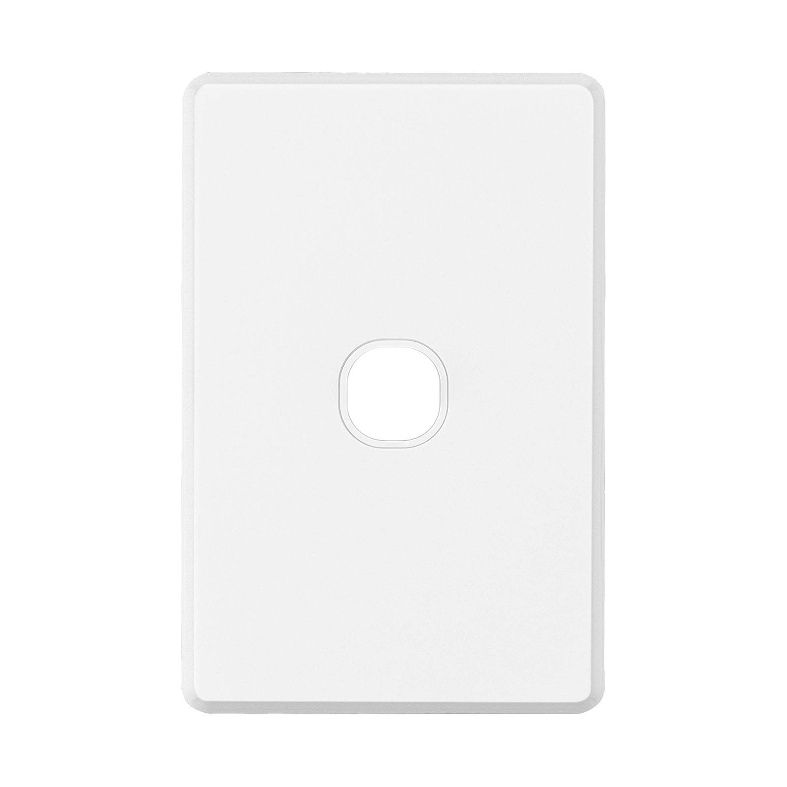 DETA White S-Line Series 1 Aperture Wall Plate