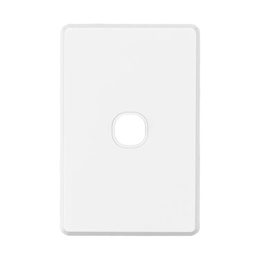 DETA White S-Line Series 1 Aperture Wall Plate