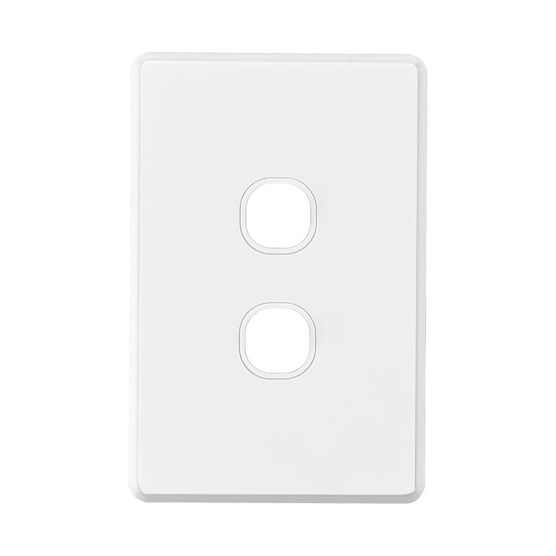 DETA White S-Line Series 2 Aperture Wall Plate