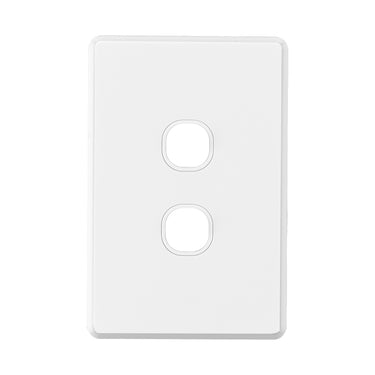 DETA White S-Line Series 2 Aperture Wall Plate