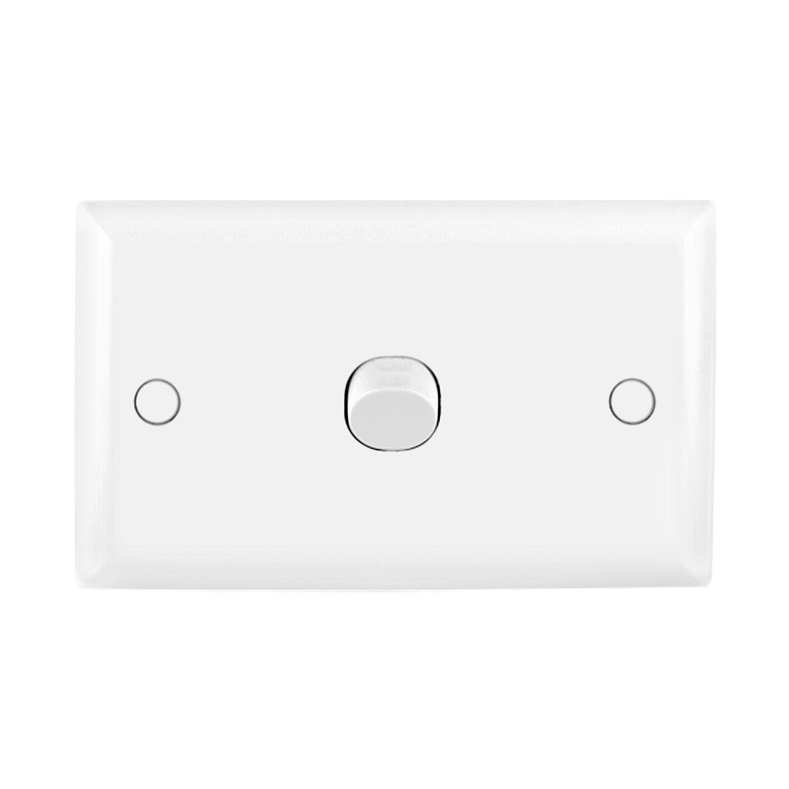 DETA White Single Solid Plate Switch