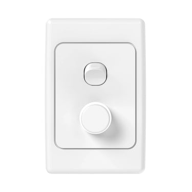 DETA White Single Vertical Light Dimmer