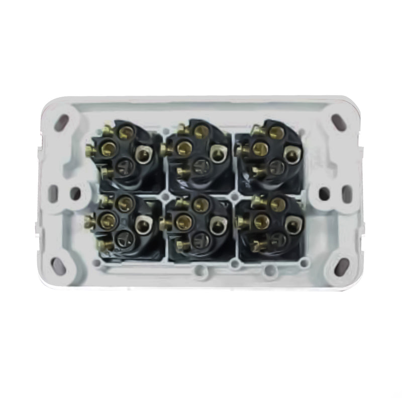 DETA White Six Gang Switch