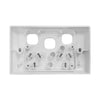 DETA White Solid Plate Double PowerPoint with Extra Switch