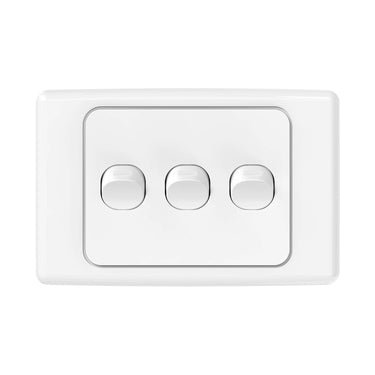 DETA White Triple Gang Switch