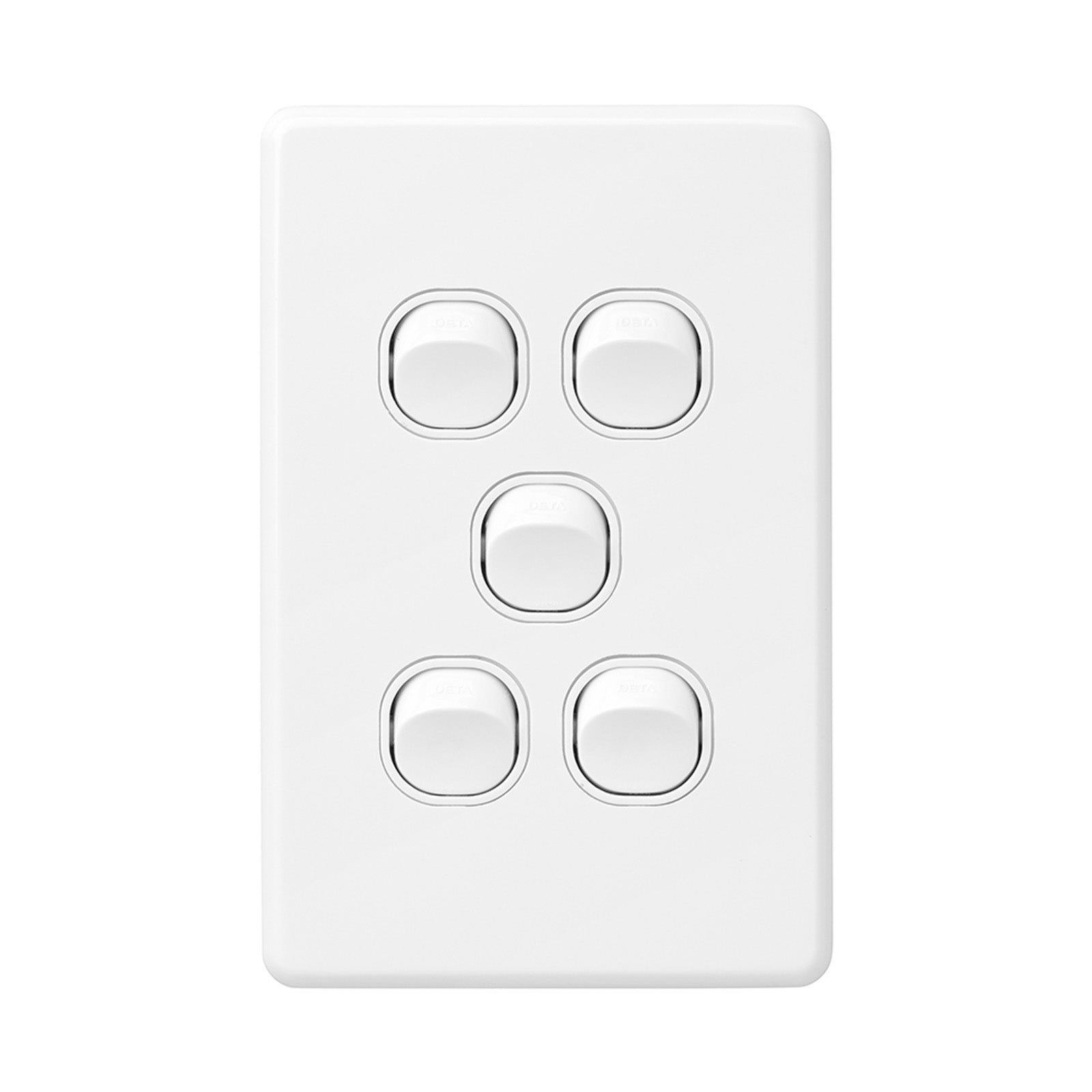 DETA X6 Gloss White Five Vertical Switch