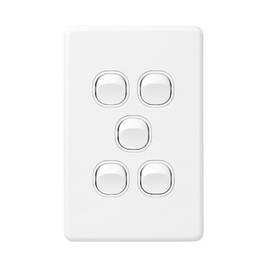 DETA X6 Gloss White Five Vertical Switch