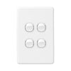 DETA X6 Gloss White Quad Vertical Switch