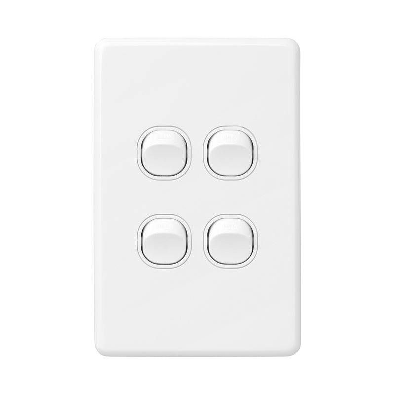 DETA X6 Gloss White Quad Vertical Switch