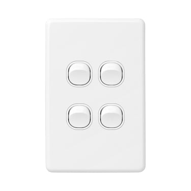 DETA X6 Gloss White Quad Vertical Switch