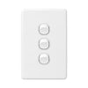 DETA X6 Gloss White Triple Vertical Switch