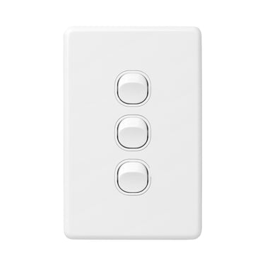 DETA X6 Gloss White Triple Vertical Switch