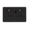 DETA X6 Matte Black Double PowerPoint  with USB A+C PD20W Fast Charging