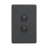 DETA X6 Matte Black Double Vertical Switch