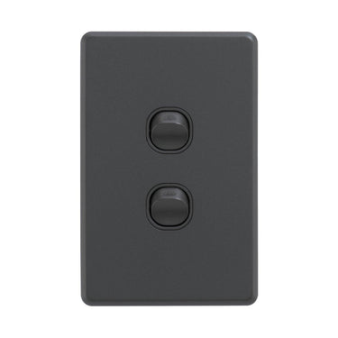 DETA X6 Matte Black Double Vertical Switch
