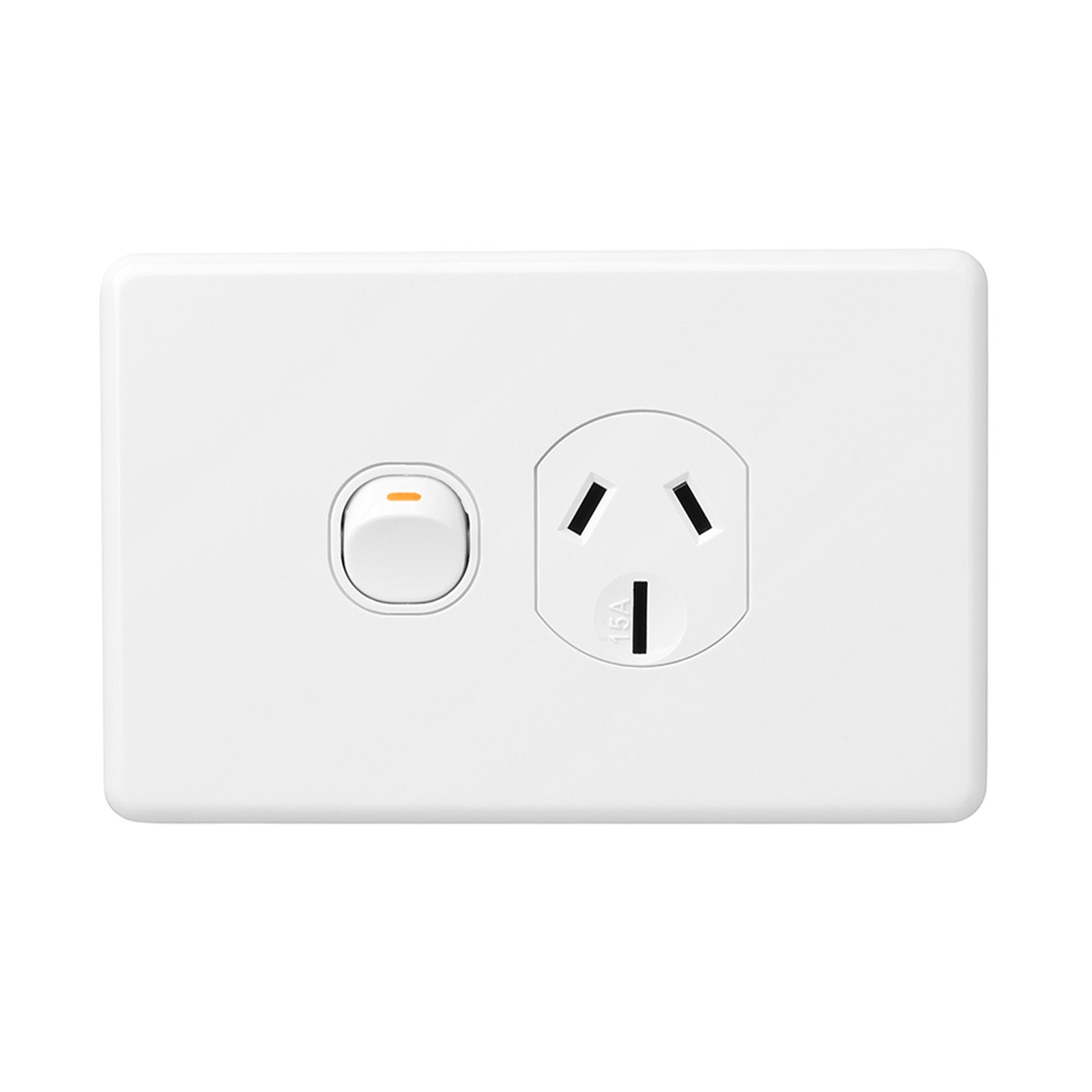 DETA X6 Series White 15 Amp Single PowerPoint