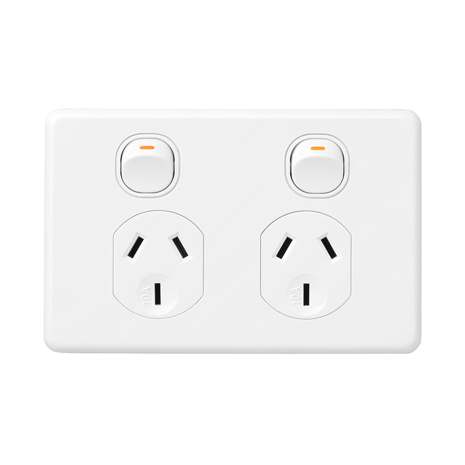 DETA X6 Series White Double Powerpoint - 10 Pack