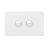 DETA X6 White Double Horizontal Switch